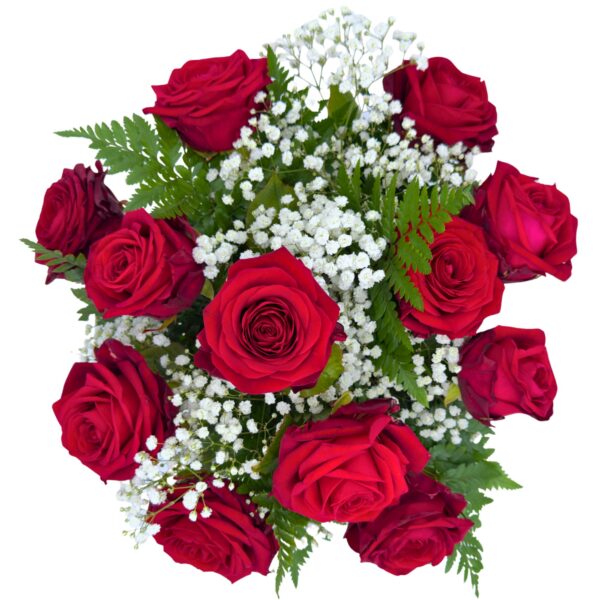 master top down 12 red naomi red roses large valentines day bouquet